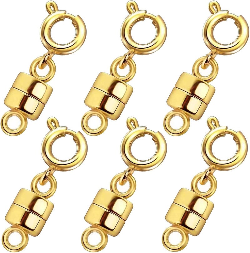 Qulltk Magnetic Necklace Clasps and Closures 18K Gold and Silver Plated Bracelet Converter Clasp,Suitable for Necklaces Chain Extender - Image 1